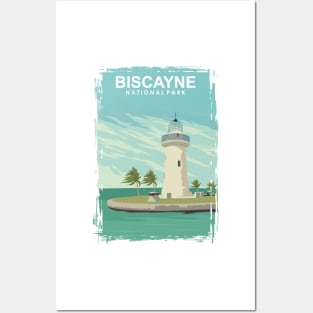 Biscayne National Park Vintage Florida Travel Poster Posters and Art